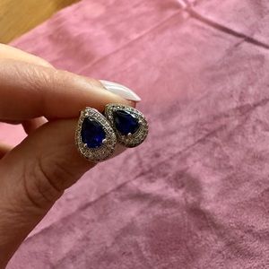 Blue Kyanite Tear drop Earrings